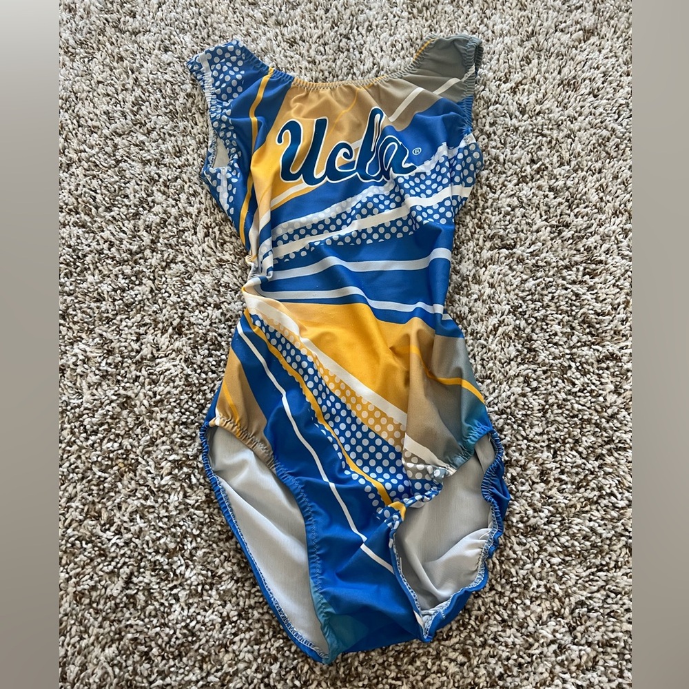 UCLA gymnastics leotard size AXS(adult extra small) has been loved